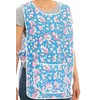 Ladies Floral Design With Piping Tabard Apron Overalls Front Pocket