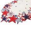 Chlophy 4th of July Table Runner with Embroidered Stars Memorial