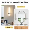 AIJIASI Black Wall Sconces Set of 2, 18 inch Bathroom