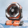 8” Portable Rechargeable Fan, Battery Operated Camping Fan with 27H