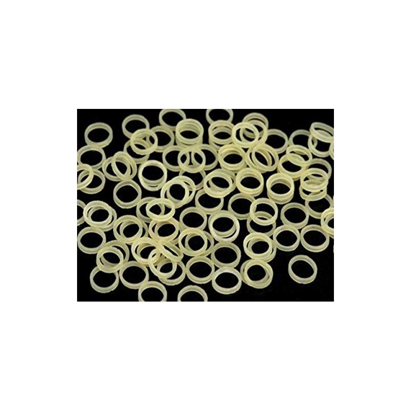 100 Pcs DentalSmile Amber Elastic Latex Braces 3.5oz 5/16 Dental