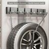 Drovalles Coat Rack Wall Mounted, 5 Retractable Pegs, Heavy Duty,