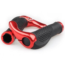 Ezweiji Ergonomic Bicycle Grips, 22 mm Bicycle Grips, Handlebar Grips with Aluminium Double Lock-On Design, Universal Bicycle Handlebar Grips for MTB Mountain Bike, Electric Bicycle, BMX, Folding Bike