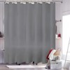 WOODFIB Shower Curtain, 100% PEVA Waterproof Anti-Mould Proof Resistant, Quick-Drying,