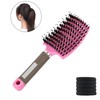 Hair Brush + 5 Scrunchies - Anti Pull - Massage