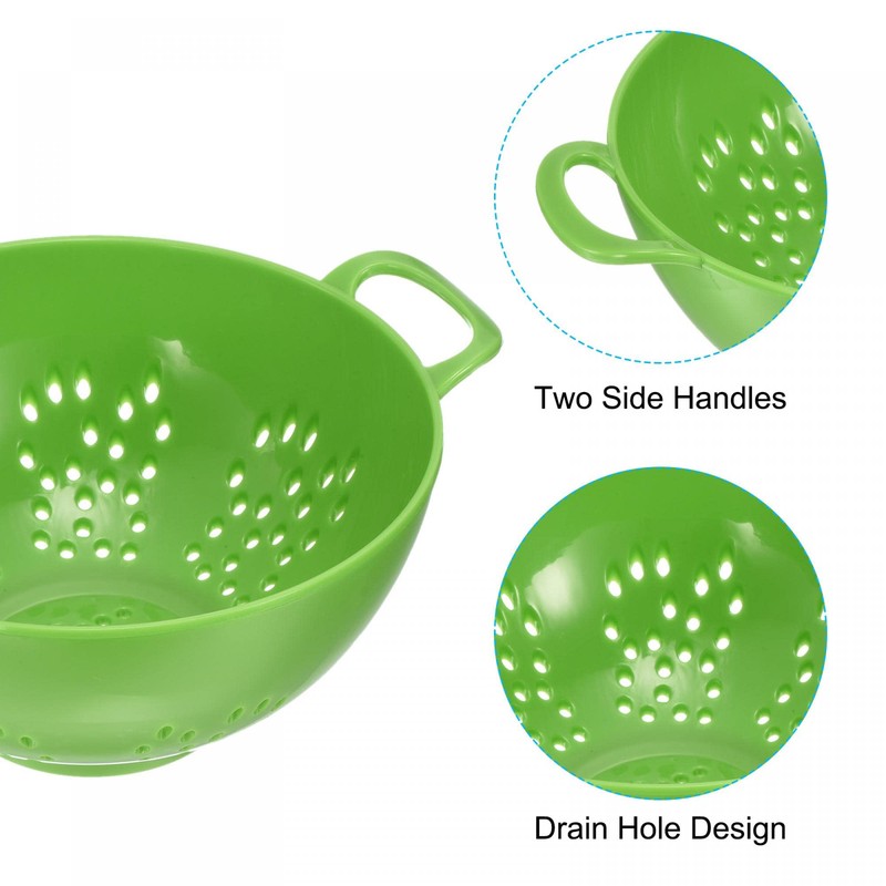 sourcing map Mini Food Colander with Double Handles, Rice Washing