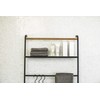 YAMAZAKI home Tower Leaning Ladder With Shelf Black