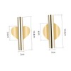 Kisangel 2pcs Wall Mounted Flower Vase Holder Metal Tube for