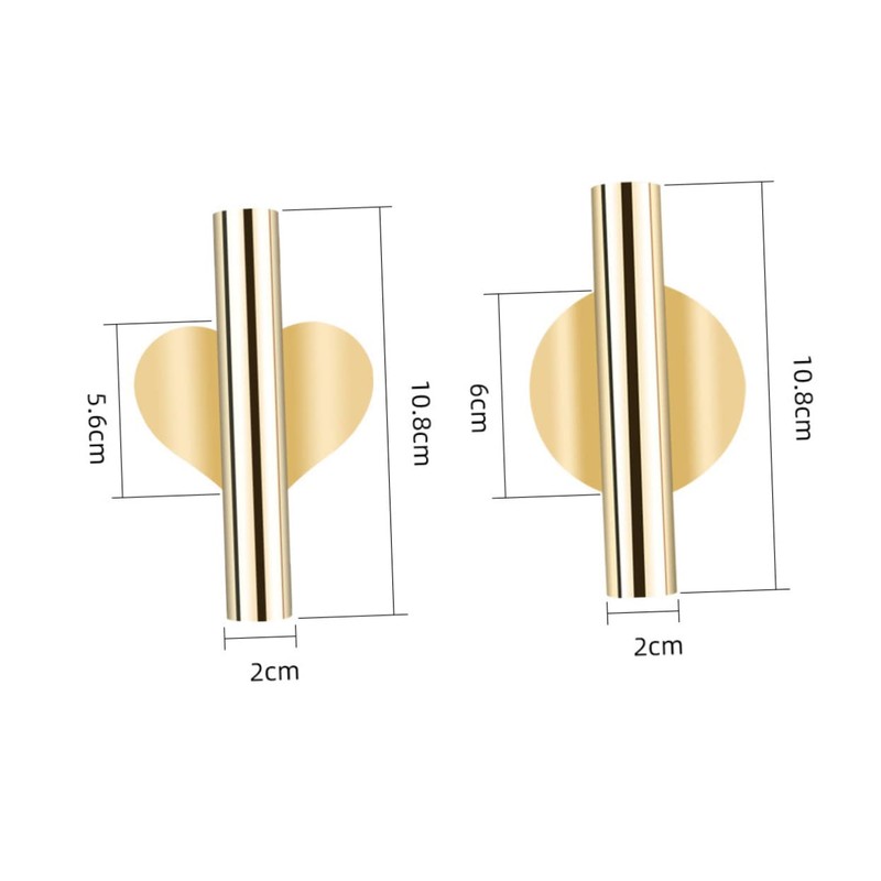 Kisangel 2pcs Wall Mounted Flower Vase Holder Metal Tube for