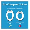 Carex 3.5 Inch Raised Toilet Seat with Arms, Elongated Toilet