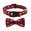 Asvin Christmas Dog Collar, with Bow tie Collar, Soft, Comfortable