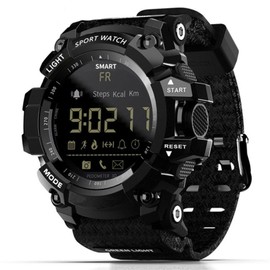 Reloj digital deportivo de cuarzo para hombre,Reloj Digital Deportivo, Militar, Moderno, Multifuncional, Dual Time, Cronómetro, Temporizador, Pantalla Luz LED, Calendario, Correa Ajustable de Caucho (Negro)