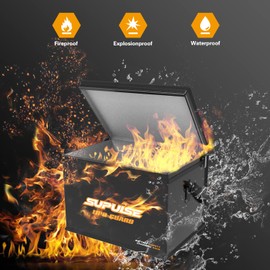 SUPULSE Lipo Battery Safe Bag Lipo Battery Bag Lipo Bag Fireproof Explosionproof Large Capacity Bag for Charge and Storage with Detachable Adjustable Shoulder Strap (7.9x5.9x5.9 inch)