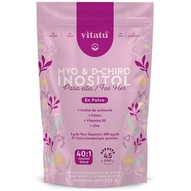 Vitatú | Myo Inositol & D-Chiro Inositol mezcla ideal 40:1 con Folato + Vitamina D3 + Zinc, Suplemento Alimenticio en polvo para Mujeres (225 g c/u), 45 días de duración