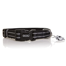 DOOG - Soft Breathable Neoprene Padded Adjustable Dog Collar Available XSmall, Small, Medium, Large Dog Puppies Walking, Water Friendly Pool Lake Beach Swimming, XSmall 4"-10"(0.4" Width) (COLBFL-XS)