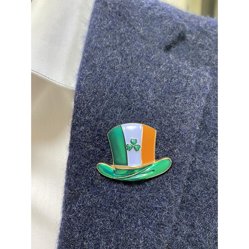 St Patrick's Day Decoration Celebration Irish Flag Pin Badge Brooch