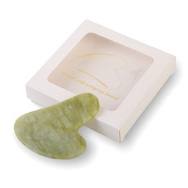Gua Sha Stone - Natural Jade Guahsa Massage Roller Face Massage for Eye Swelling Skin Tightening of Face