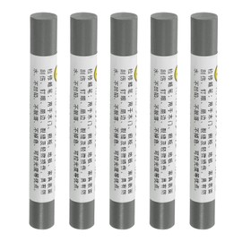 uxcell Furniture Repair Crayons, 5Pcs - Wood Wax Filler Stick, Furniture Markers Touch Up - for Scratches Holes Tables Desks Wooden Floors Cover Ups, Titanium Gray
