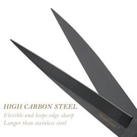 Sewing Scissors - 9/10 Inch Dressmaking Fabric Scissors Tailor's Dressmaker Shears for Cutting Fabric (Black) (10 inch)