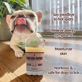 Baaww Dog Skin Rash Soother, Stick 2OZ, Allergy and Itch Relief for Dogs, Skin Moisturizer, Organic & All-Natural, Dog Moisturizer for Dry Skin, Dog Lotion, Ultimate Healing Balm, Dog Rash Cream