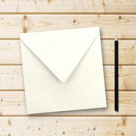 FarbenFroh® Series Square Envelopes Without Window, 15.5 x 15.5 mm Wet sealing for Wedding Cards, Invitations and More