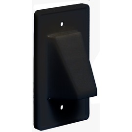 Arlington CE1BL-1 Recessed Cable Wall Plate, Reversible, Paintable, 1-Gang, Black