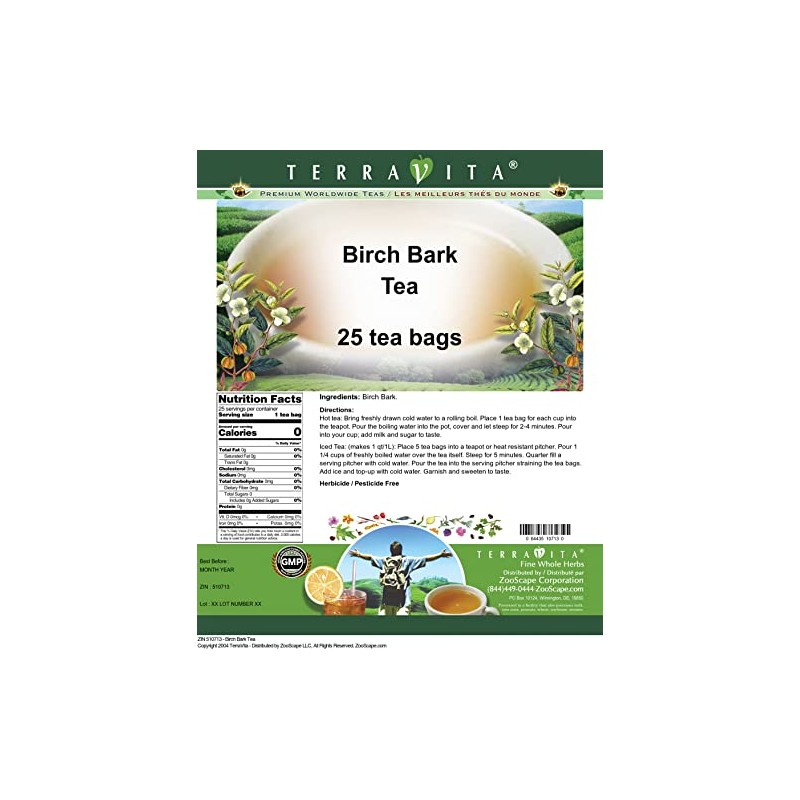 Birch Bark Tea (25 tea bags, ZIN: 510713)