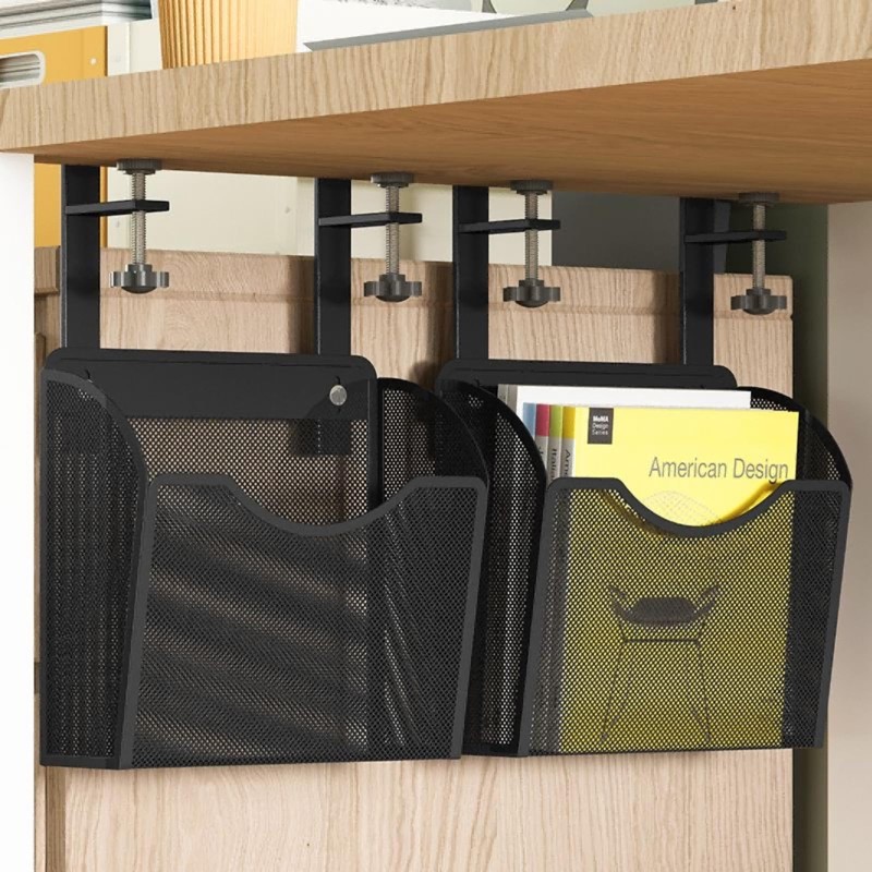 INLDY Under Desk Drawer, Desk Side Storage, Hanging Desks Organizer,