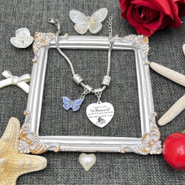 Lumengqi Bracelet Mum, Gifts for Mum, Mother's Day Gift for Mum, Mother Gift, Birthday Gift for Mum, Best Mum Gift, Christmas Gifts for Mums, 20 centimetres, Stainless Steel, No Gemstone