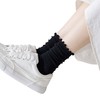 DOOVID Womens Socks Cute Ruffle Socks Cotton Turn-Cuff Frilly Crew