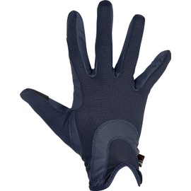 HKM Children's Riding Gloves Grip Mesh Dark Blue 8 Years