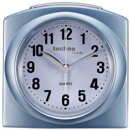 Smart Effects Technoline Geneva L Quartz Alarm Clock with Snooze and Light and Metallic Blue Colour