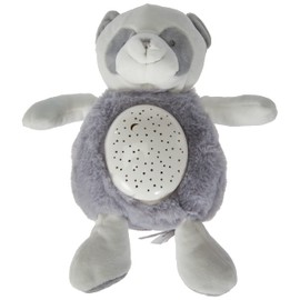 Doudou et Compagnie DC3693 Plush Night Light for Kids Panda with Music and Light, 3 Lights, 20 cm, Grey