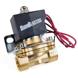 HornBlasters Brass 1/2" 110 Volt Electric Air Valve – Extra-High Flow 16mm Orifice – Heavy-Duty Brass Body – 110V AC Only – 217 PSI Max – VA-8H-110