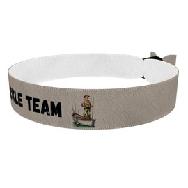 Stoffarmband Tackle Team für Angler und Outdoor-Fans - Langlebiges und wasserfestes Satin-Armband - Angeln Accessoires - Outdoor Geschenke - Angler Merchandise - Unisex Armband