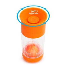 Munchkin Miracle 360 Fruit Infuser Sippy Cup, 14 oz/414 ml, Orange