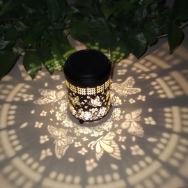 AOTMKJ Solar Lanterns Outdoor Waterproof Butterfly Garden Decor Gift for Women Mom Grandma Hanging Solar Lights Metal Decoration Outside for Yard, Patio, Lawn, Pathway，Backyard,Porch