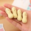 Ogquaton 4Pcs Cute Kawaii Vivid Peanut Rubber Erasers Cartoon Creative