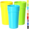 Youngever 9 Pack Plastic Tumblers, Unbreakable Drinking Glasses, Plastic Cups