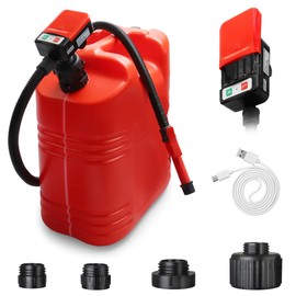 PUMPTOR Fuel Transfer Pump - Electric Gas Pump For Gas Can With Automatic Stop Nozzle