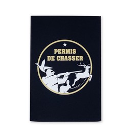nemau - Porta permesso di cacciare 3 persiane - Gomma espansa - Made in France - Custodia protettiva Document Caccia - Compatibile con carte e assicurazione cacciatore - Modello selvaggine e cervidi