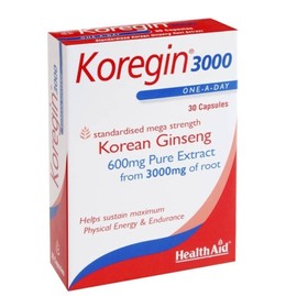 Health Aid Koregin 3000mg Pure Extract of 600mg Root 30 Capsules