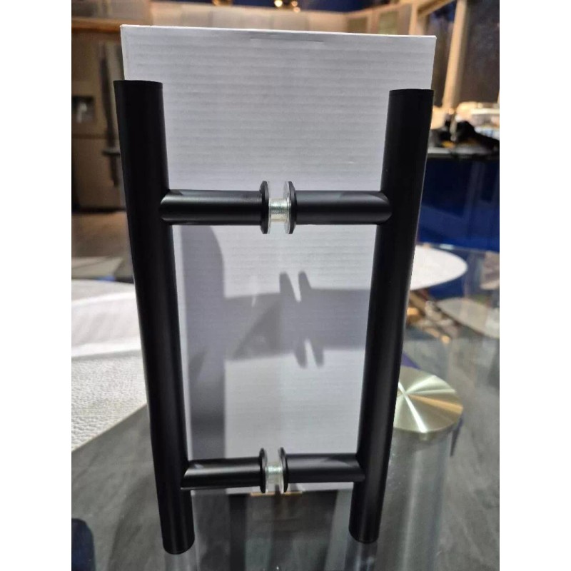 Shower Door Ladder handle Black / Brushed Gold (6") or