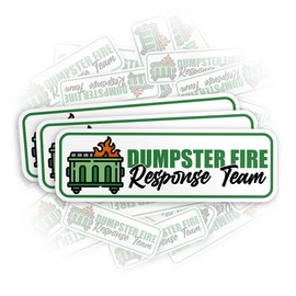 (3Pcs) Dumpster Fire Response Team Sticker Funny Quote This is Fine 2" Die-Cut Waterproof Vinyl Sticker for Hard Hat Laptop Water Bottle Phone Kindle Decal Stuff Gifts for Her Him 2 Inches