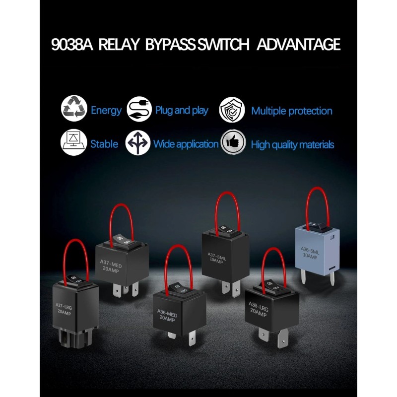 Prismora 9038A Relay Bypass Switch, Relay Tester, Bypass Switch Kit