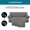 4 Piece T Cushion Sofa Slipcovers Stretch Couch Cover Furniture