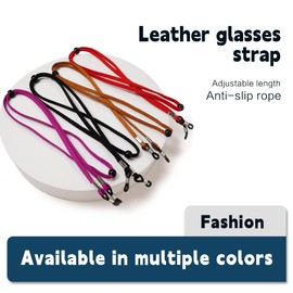 4 pieces 4 colours leather glasses strap for men and women, glasses chain, universal glasses straps, glasses chain, adjustable glasses cord