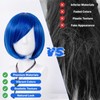 5Pcs Blue Wig for Women Halloween Women Cosplay Costume