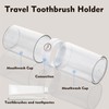 Yeeco Toothbrush Travel case, 2 pcs Transparent Portable Toothbrush Cover