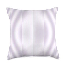 Lavender Mist Pinstripe in an English Country Garden Throw Pillow